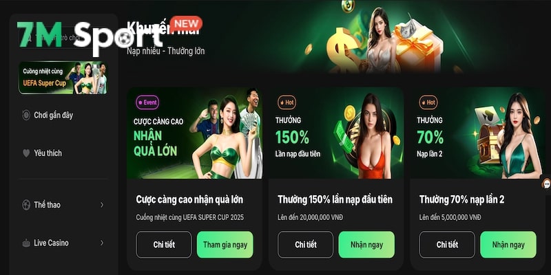 Hàng loạt khuyến mãi chất trên 86bet